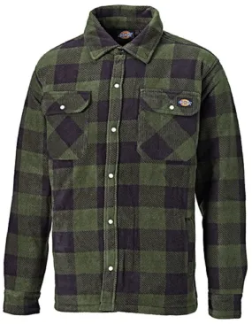 Surchemise à carreaux polaire - Dickies - PORTLAND DK0A4XTA - vert et noir 