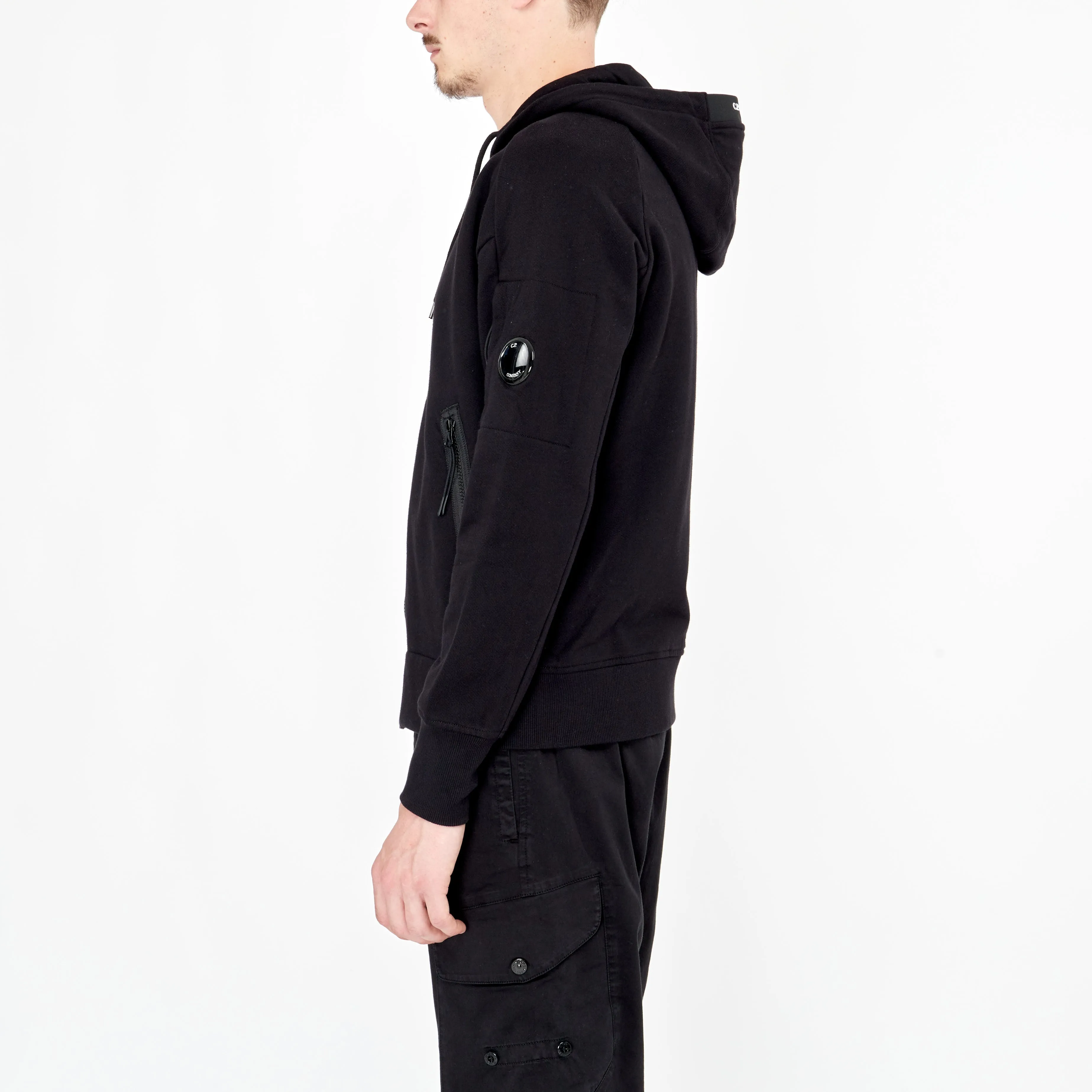 Sweatshirt à zip CP Company Hooded Noir