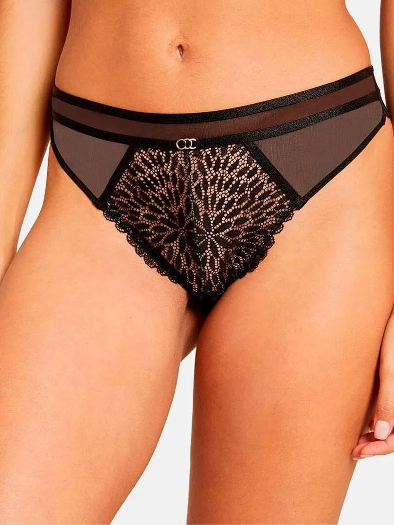 Tanga YASMINE - Morgan Lingerie - Noir