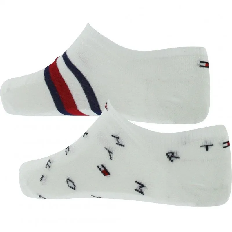 TOMMY HILFIGER 2 paires de Socquettes Homme Coton SNEAK Blanc