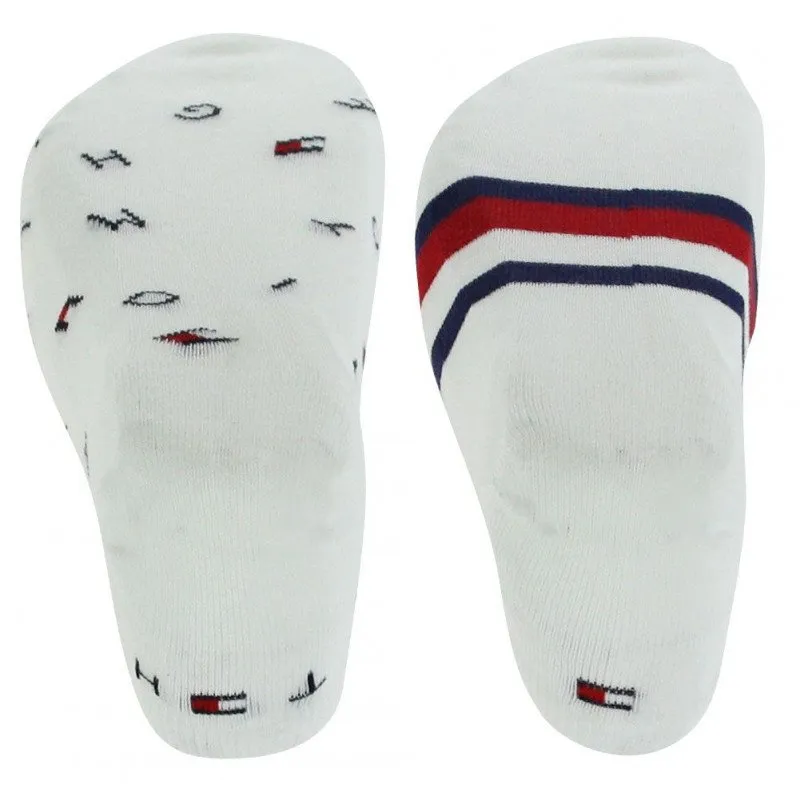 TOMMY HILFIGER 2 paires de Socquettes Homme Coton SNEAK Blanc