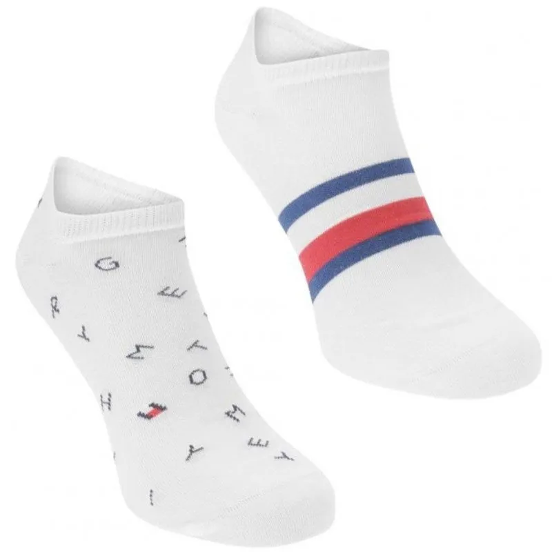 TOMMY HILFIGER 2 paires de Socquettes Homme Coton SNEAK Blanc