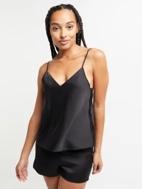 Top satin Chimene - RougeGorge Lingerie - Noir