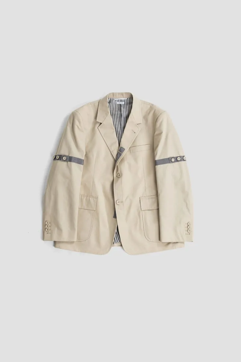 Veste blazer beige coupe droite