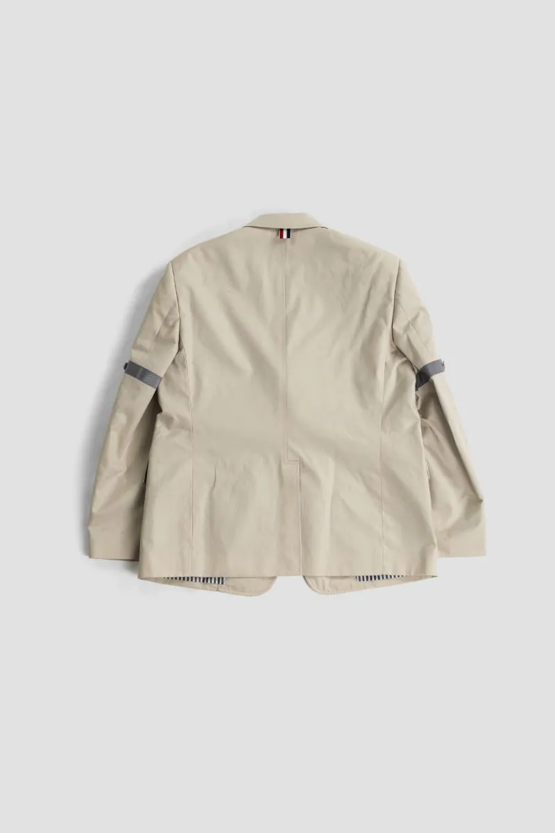 Veste blazer beige coupe droite