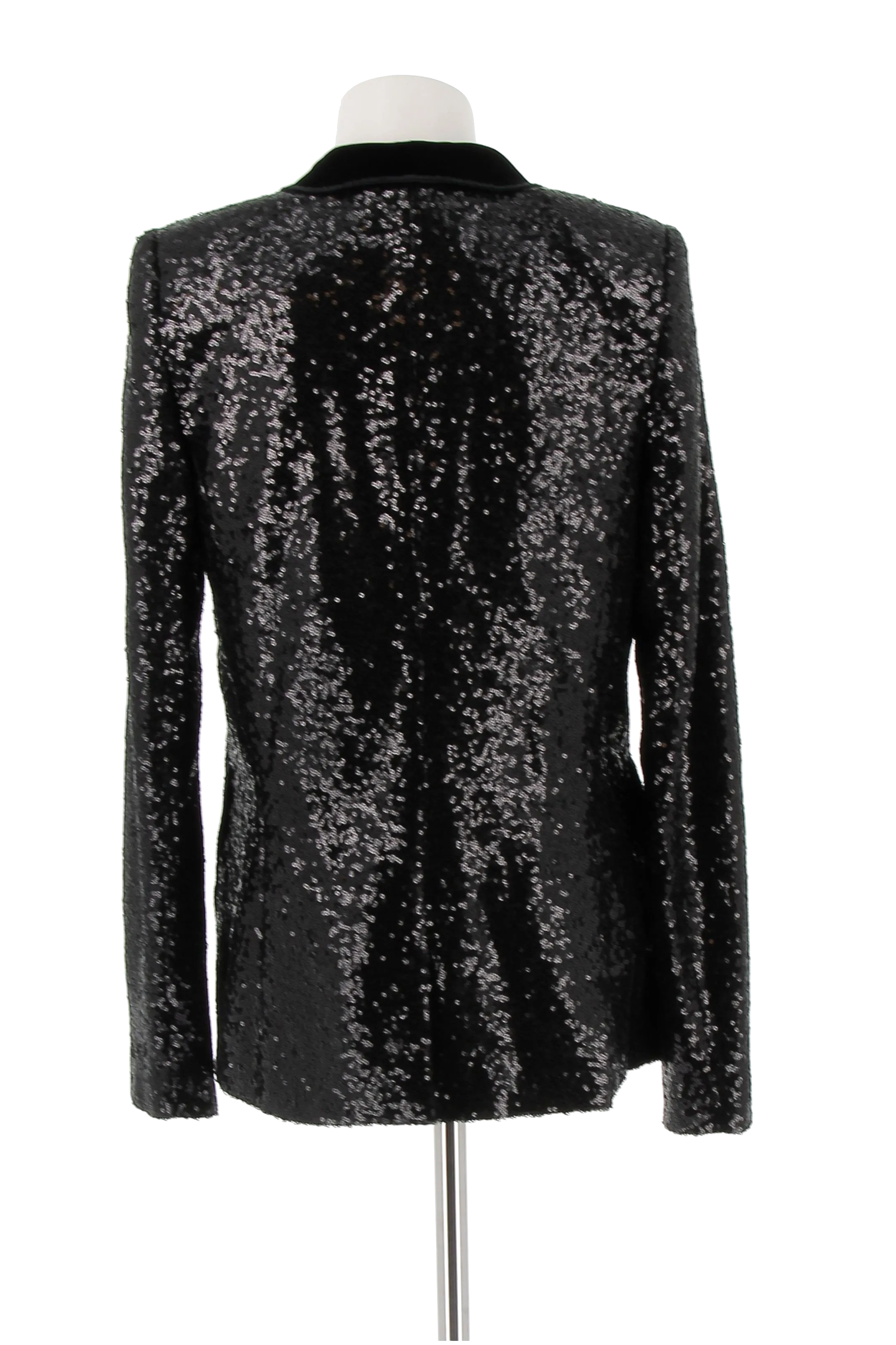 Veste de tailleur noire à sequins