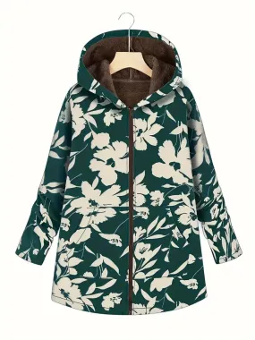 Veste d'hiver à Imprimé Floral pour Femmes