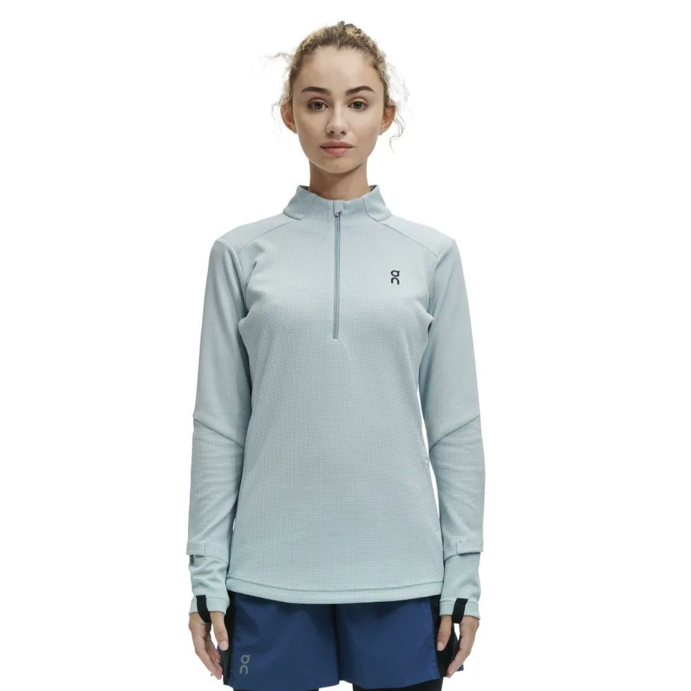 Vêtements de sport On Running Femme | Maillot de running Thermique On Running Climate Shirt Sea pour femme | 263.00472