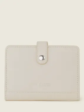 WHITE LEATHER WALLET WOMEN LePortefeuille Jeanne Pastel - Chalk